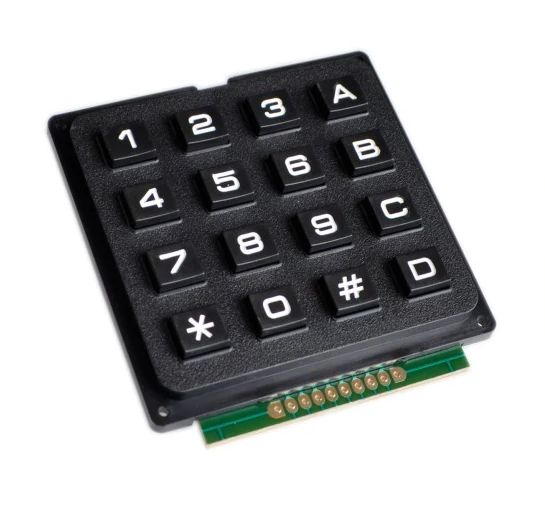 Keypad module 16 knoppen 4x4 zwart